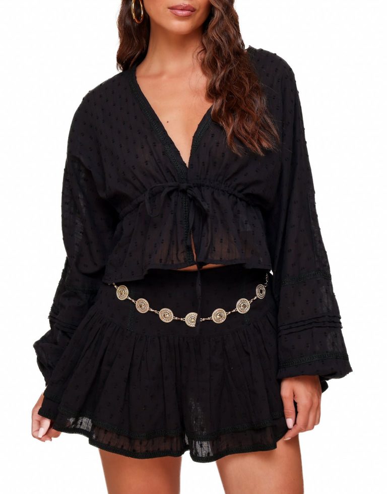 Zwarte Petite Ruffel - Skort | Olivia & Kate