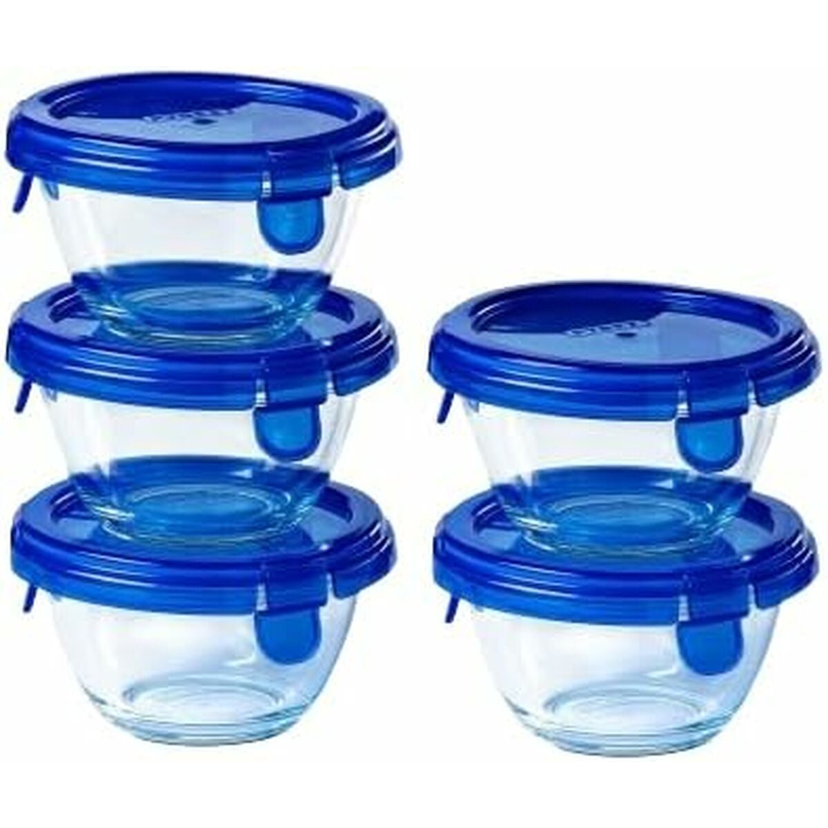Set Lunchboxen Pyrex Transparant 5 Onderdelen