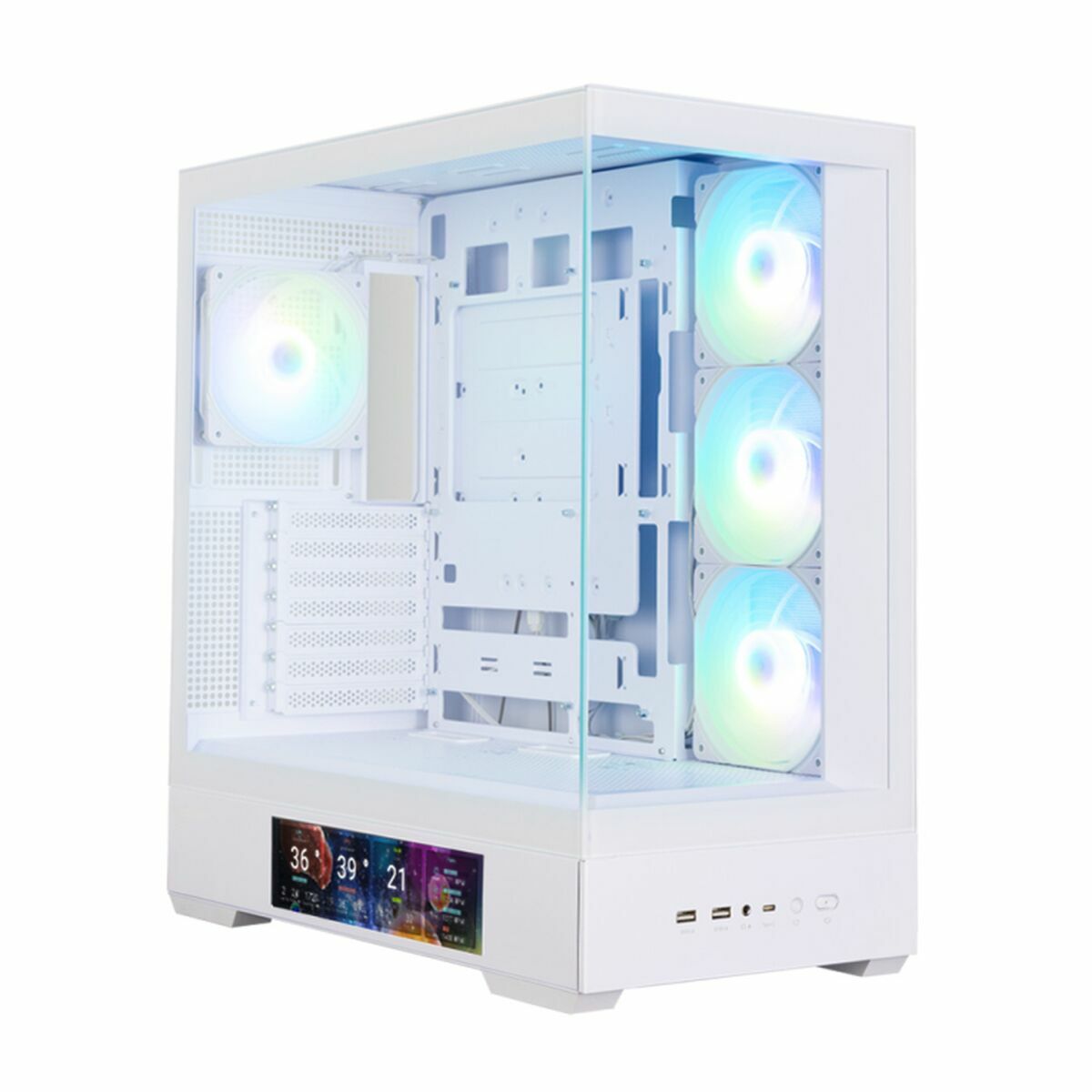 ATX Semi-toren doos Zalman P40 DS WHITE Wit