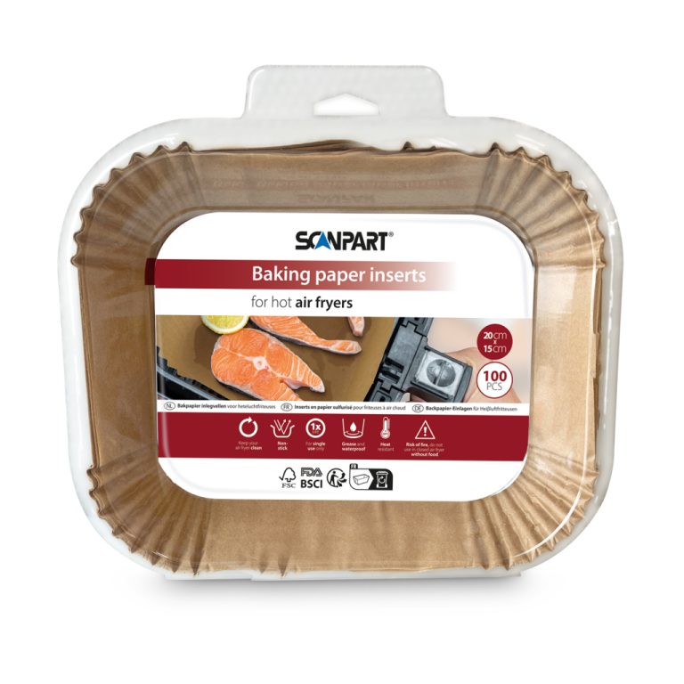 Scanpart Airfryer Bakpapier 20x15 cm 100 Stuks | Kopen bij Flickmyhouse