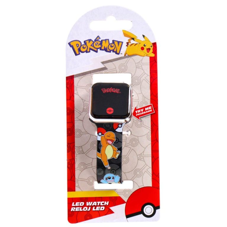 Pok&eacute;mon LED Horloge Zwart | Kopen bij Flickmyhouse