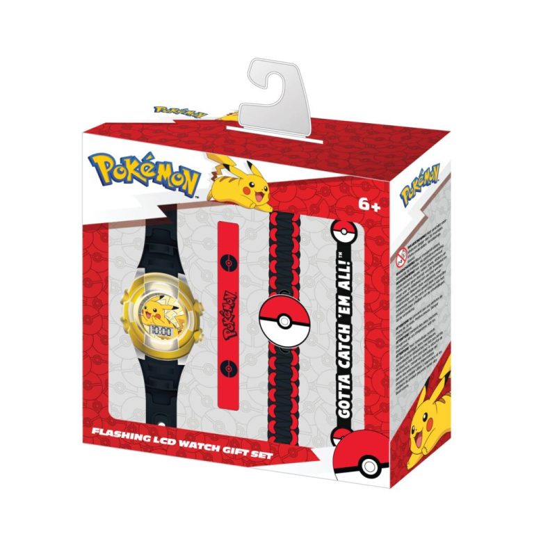 Pok&eacute;mon LCD-Horloge Cadeauset | Kopen bij Flickmyhouse