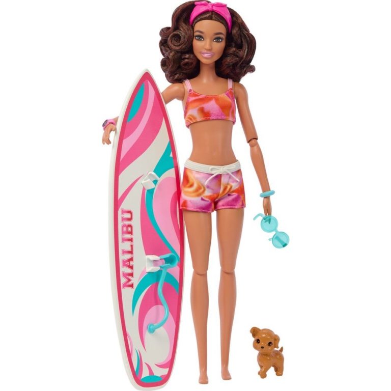 Barbie Beach Pop met Surfplank | Kopen bij Flickmyhouse