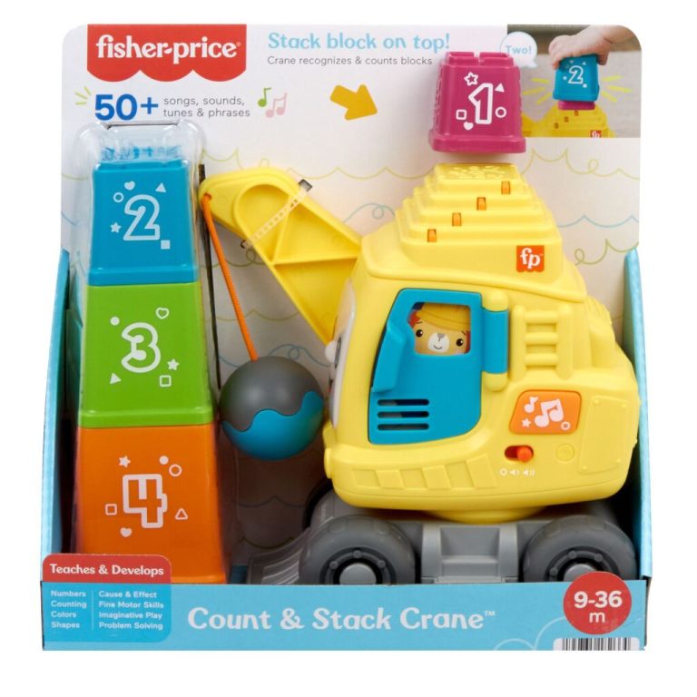 Fisher Price Tel- en Stapelkraan + Licht en Geluid | Kopen bij Flickmyhouse