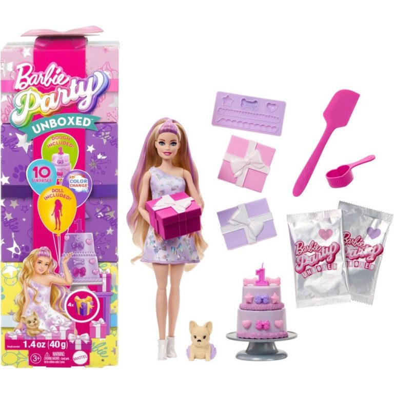 Barbie Party Unboxed Pop met Paarse Highlights | Kopen bij Flickmyhouse