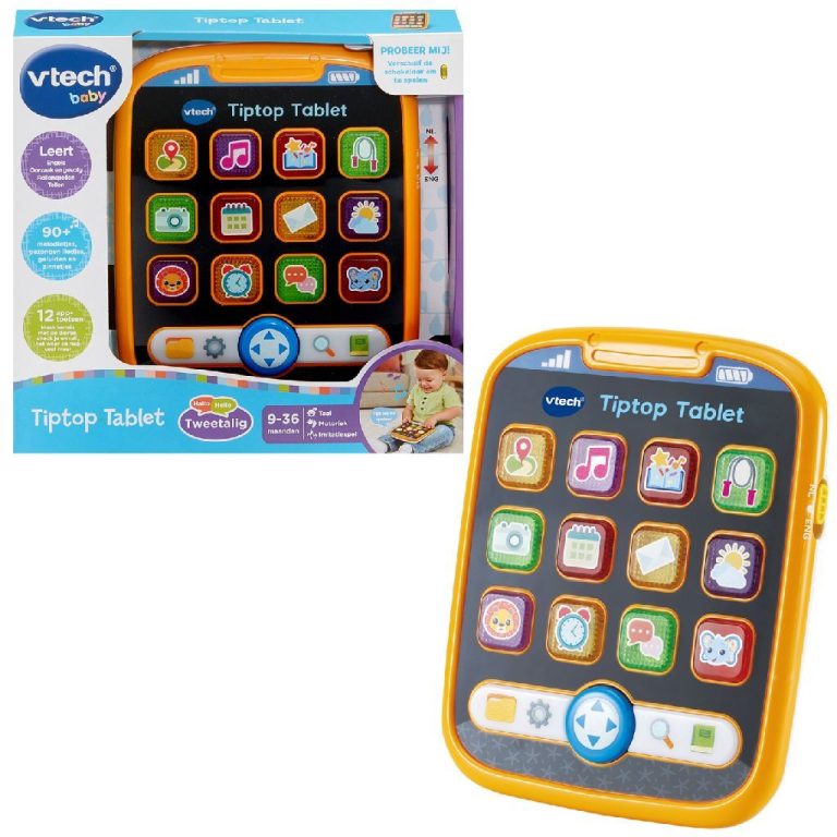 VTech Baby Tiptop Tablet + Licht en Geluid Geel | Kopen bij Flickmyhouse