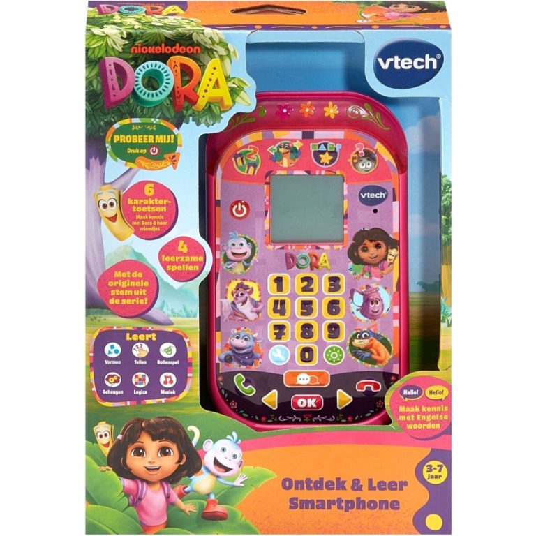 VTech Dora Ontdek & Leer Smartphone + Licht en Geluid | Kopen bij Flickmyhouse