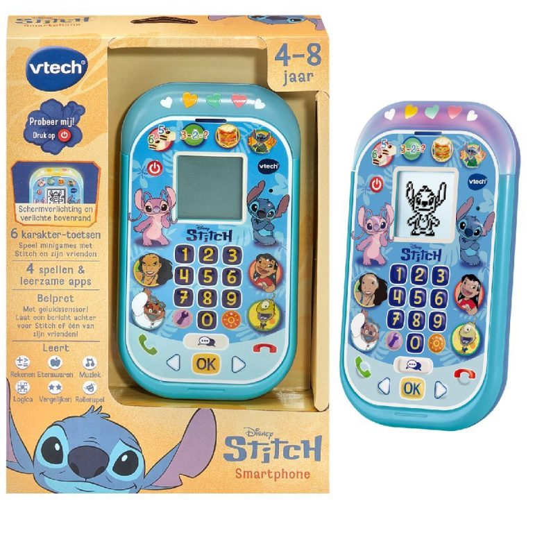 VTech Disney Stitch Smartphone + Licht en Geluid | Kopen bij Flickmyhouse