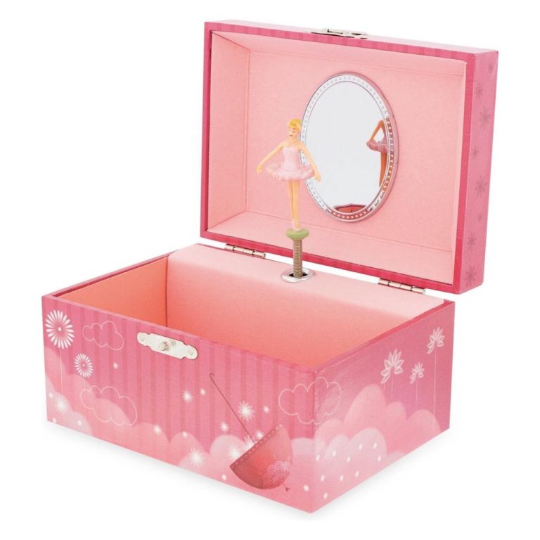 Ulysse Sieradendoosje met Muziek met Ballerina Parasol Roze | Kopen bij Flickmyhouse