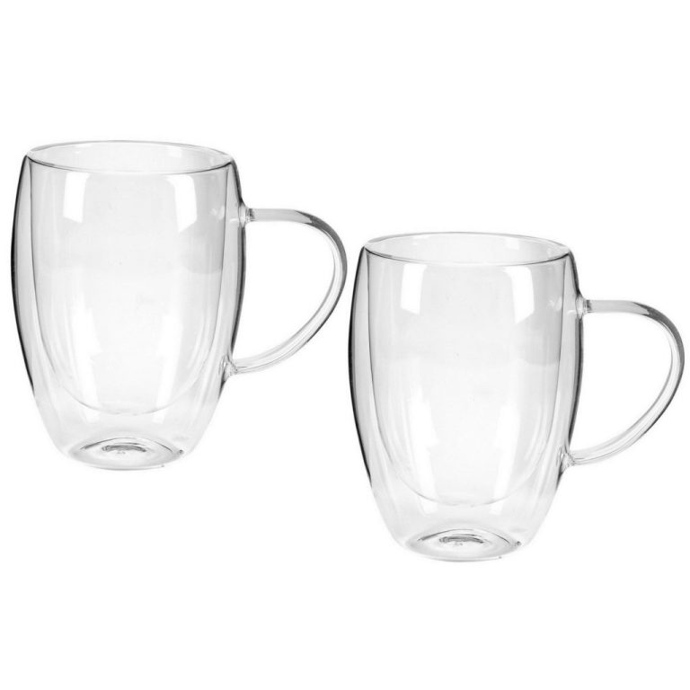 Theeglazen Dubbelwandig 300 ml 2 Stuks Transparant | Kopen bij Flickmyhouse