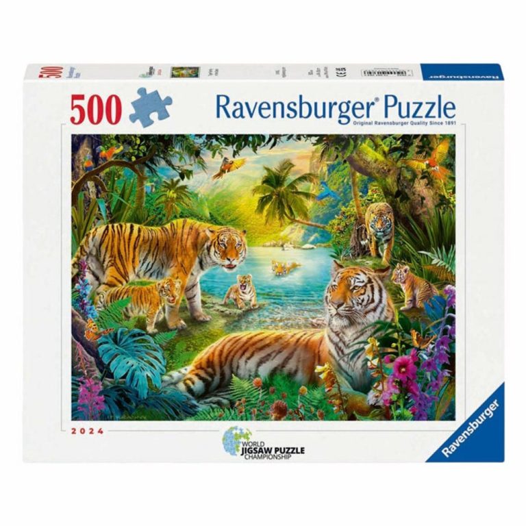 Ravensburger Puzzel Tiger Family In The Oasis 500 Stukjes | Kopen bij Flickmyhouse
