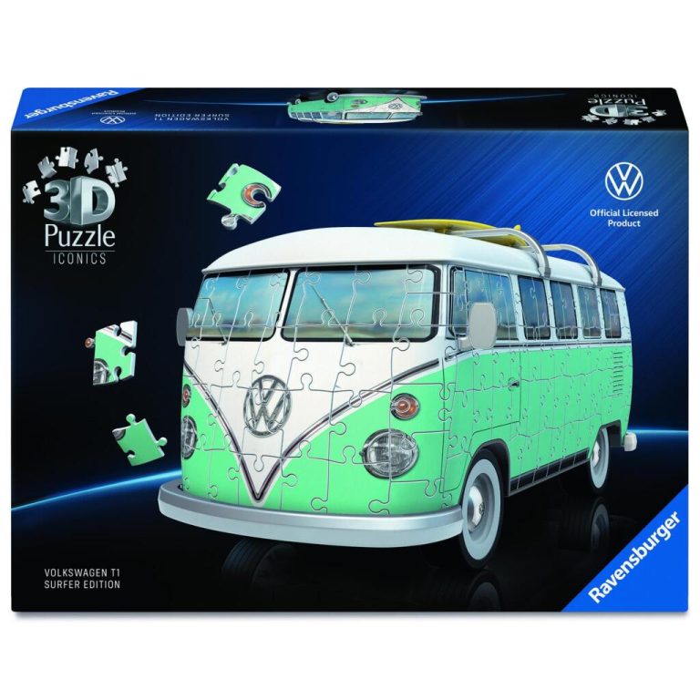Ravensburger Iconics 3D Puzzel Volkswagen Bullie 108 Stukjes | Kopen bij Flickmyhouse