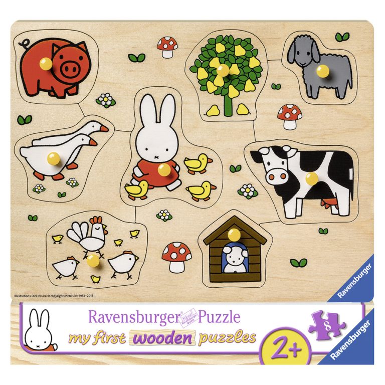 Ravensburger Houten Puzzel Nijntje op de Boerderij 8 Stukjes | Kopen bij Flickmyhouse