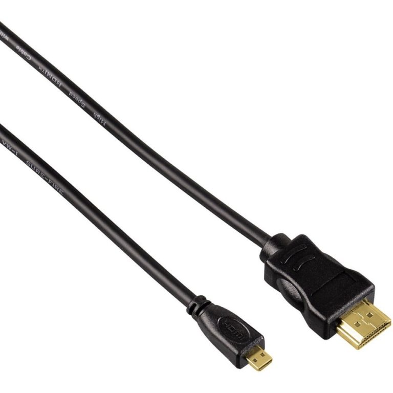 Hama High Speed Micro HDMI naar HDMI Kabel Verguld 2 m Zwart | Kopen bij Flickmyhouse