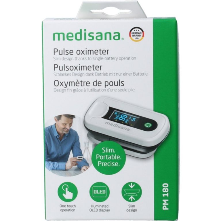 Medisana PM 180 Pulsoximeter Wit/Zwart | Kopen bij Flickmyhouse