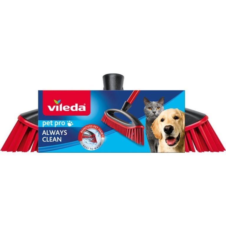Vileda PetPro Always Clean Bezem Borstel Zwart/Rood | Kopen bij Flickmyhouse