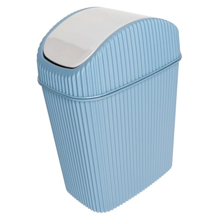 Alythia Tafelafvalbak met Zwaaideksel 2.5L Blauw/Wit | Kopen bij Flickmyhouse