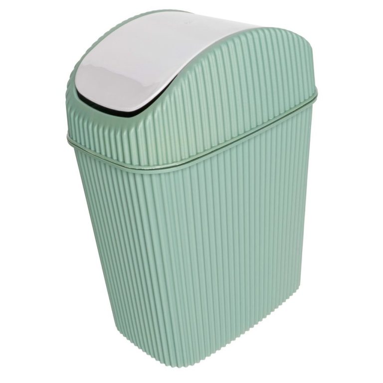 Tafelafvalbak Alythia met Zwaaideksel 2.5L Groen/Wit | Kopen bij Flickmyhouse