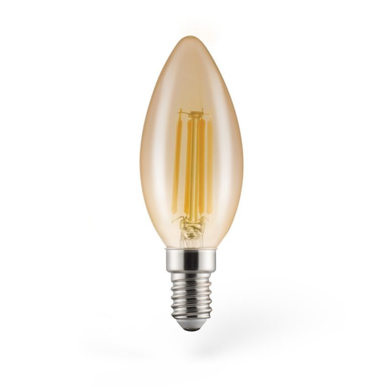 Xavax LED-Gloeidraad Vintagelamp Kaars Dimbaar E14 320lm 4W Warm Wit | Kopen bij Flickmyhouse