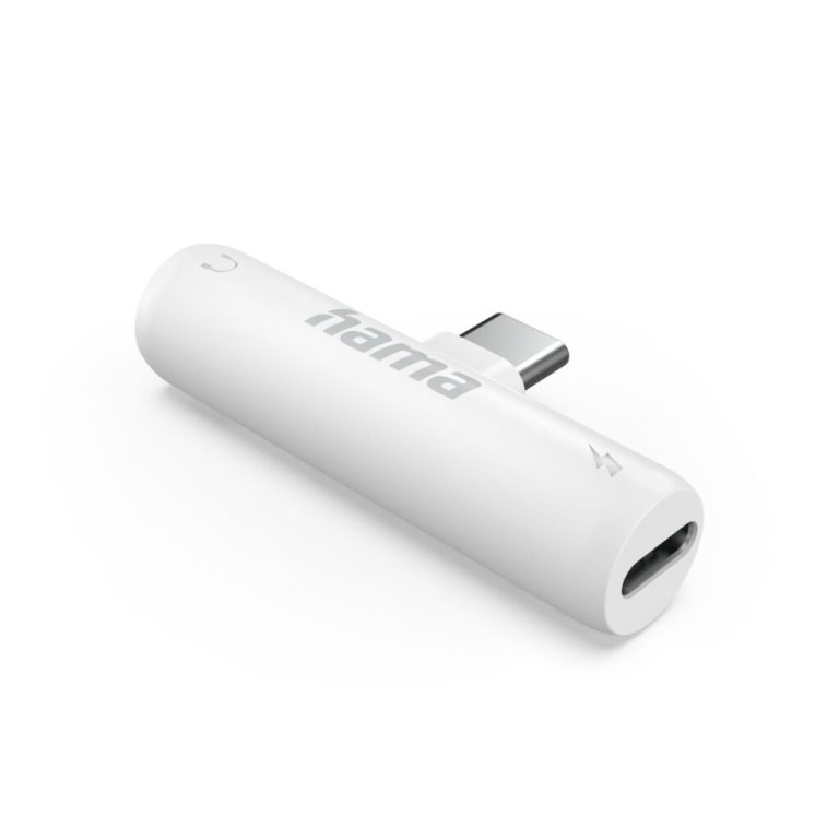Hama Audio Adapter USB C-3.5 mm Jack USB-C PD Oplaadfunctie Wit | Kopen bij Flickmyhouse