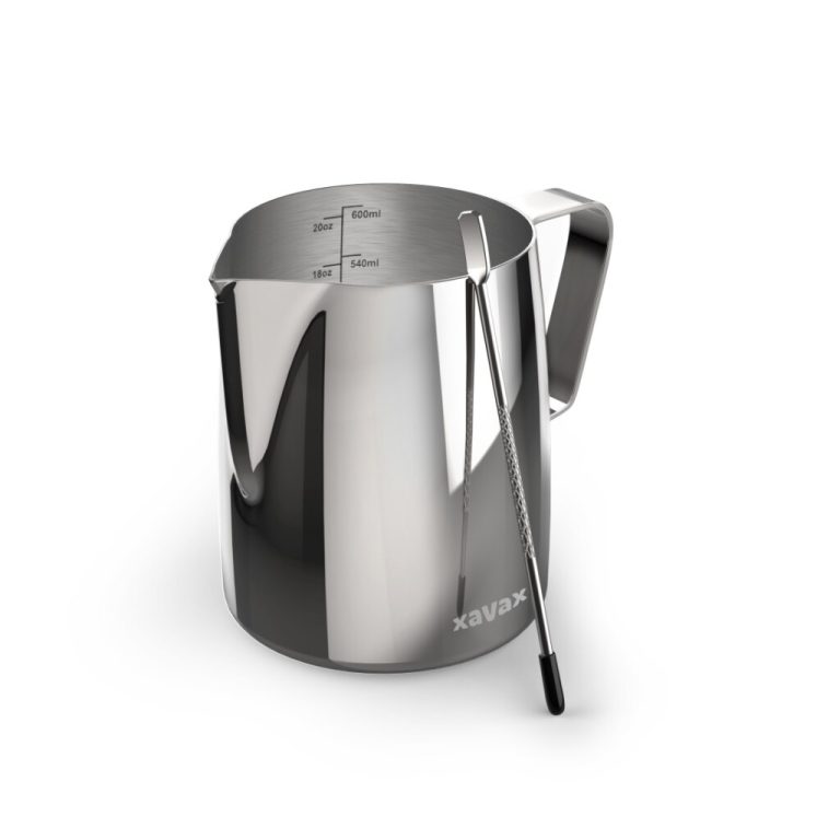 Xavax Barista Melkkannetje 600 ml + Latte Art Pen RVS | Kopen bij Flickmyhouse