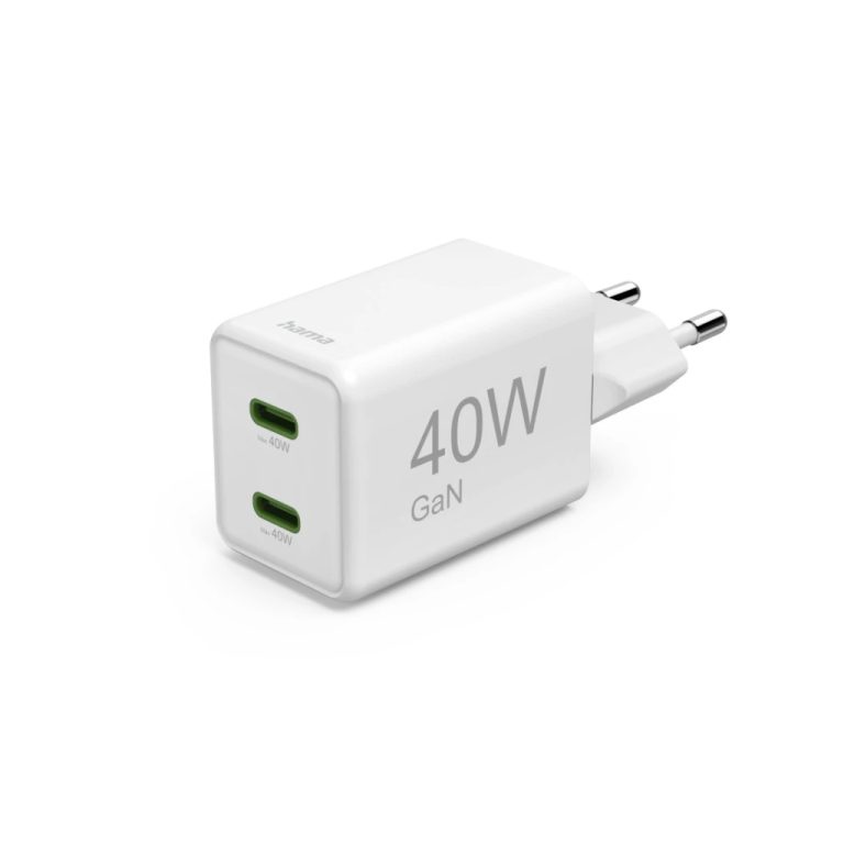 Hama Snellader GaN 2x USB-C 40W Wit | Kopen bij Flickmyhouse