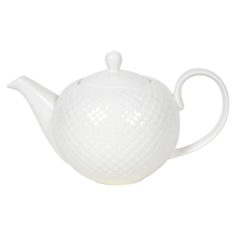 Porseleinen Theepot Diamond 900 ml Wit | Kopen bij Flickmyhouse