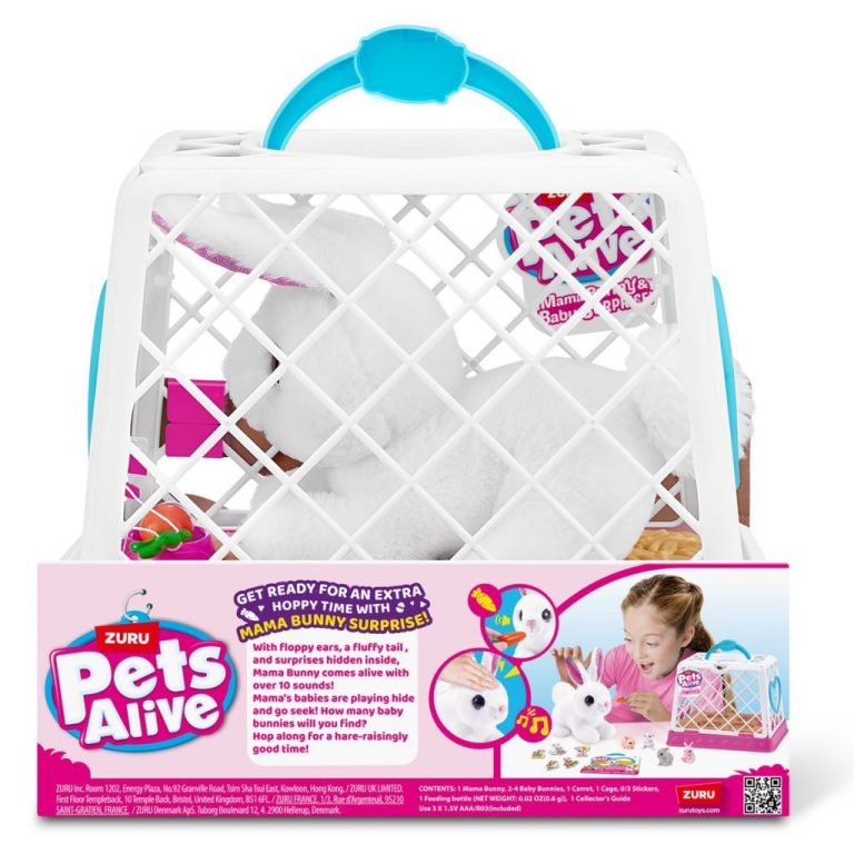 Zuru Pets Alive Mama + Baby Konijn in Kooi + Geluid | Kopen bij Flickmyhouse