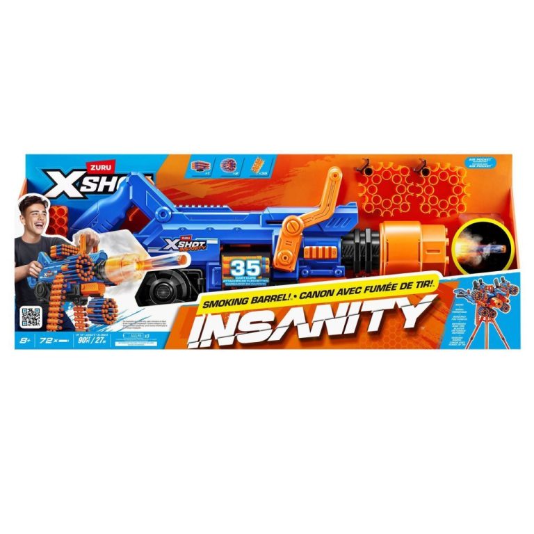 Zuru X-Shot Insanity Mega Barrel Blaster + Licht en Rook + 72 Darts | Kopen bij Flickmyhouse