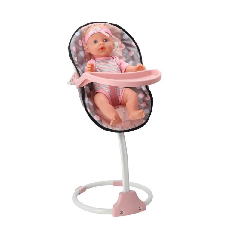 3in1 Poppenstoel 42x40x40 cm Grijs/Roze | Kopen bij Flickmyhouse