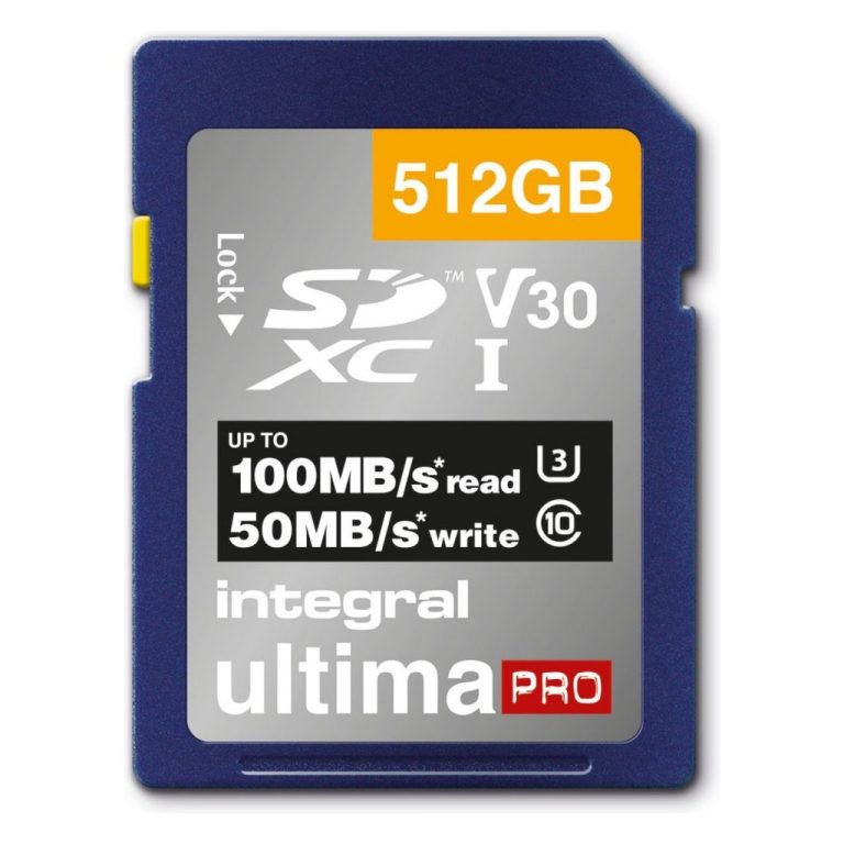 Integral Memory Card UltimaPro SDXV V30 100/50MBS 512GB | Kopen bij Flickmyhouse