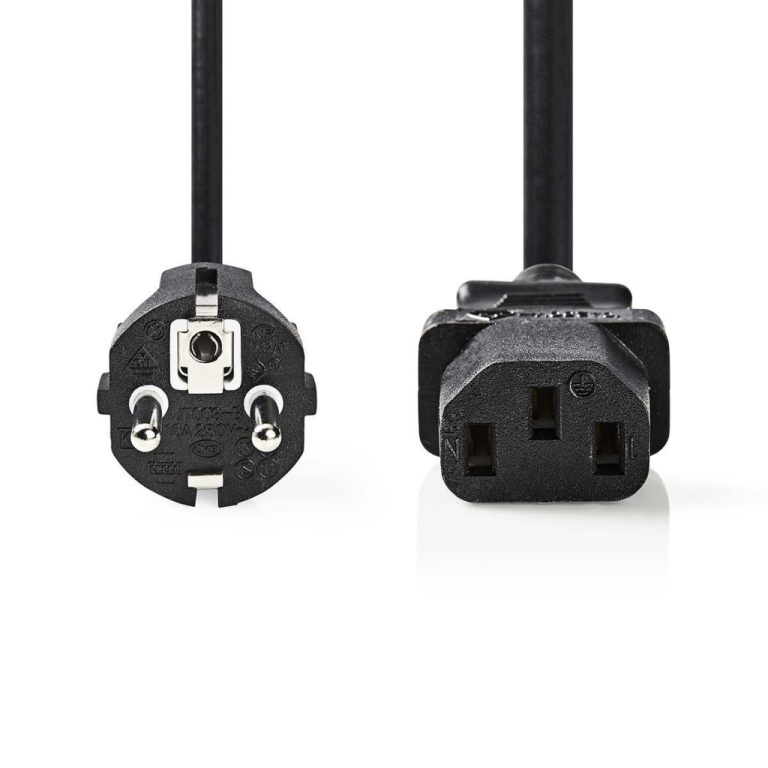 Nedis CEGP10030BK50 Voedingskabel Schuko Male - Iec-320-c13 5