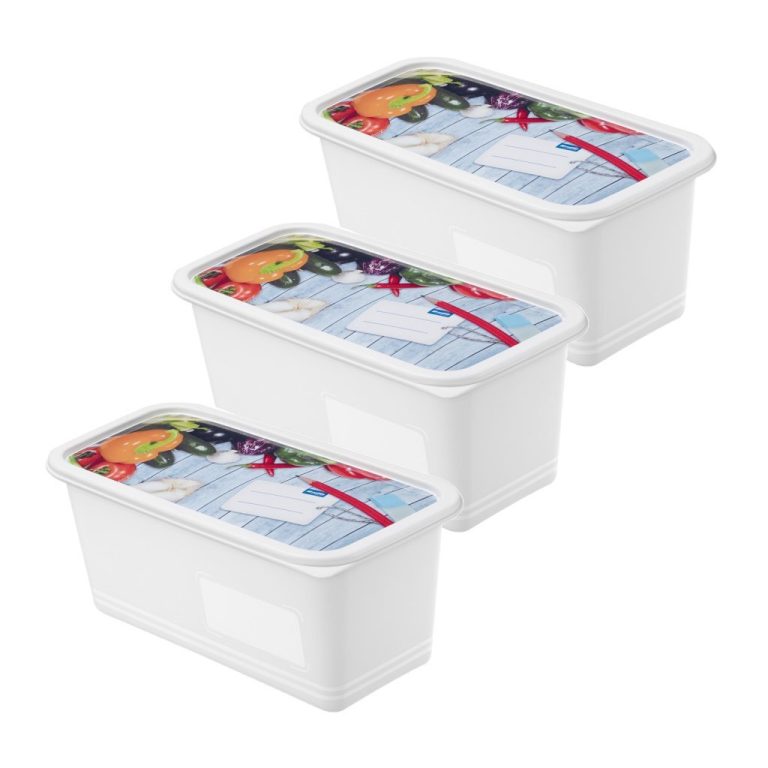 Rotho Domino Diepvriesdozen Etiket Decor 3x1.5L Wit | Kopen bij Flickmyhouse