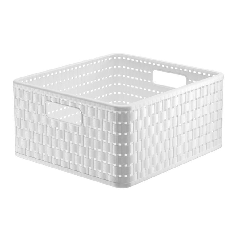 Rotho Country Mand Vierkant 30x30x16 cm 14L Wit | Kopen bij Flickmyhouse