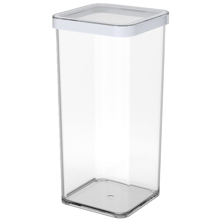 Rotho LOFT Bewaardoos 10x10x21 cm 1.5L Wit/Transparant | Kopen bij Flickmyhouse