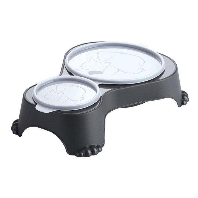 Rotho SALLY Dubbele Voederbak 0.28L+1L Antraciet | Kopen bij Flickmyhouse