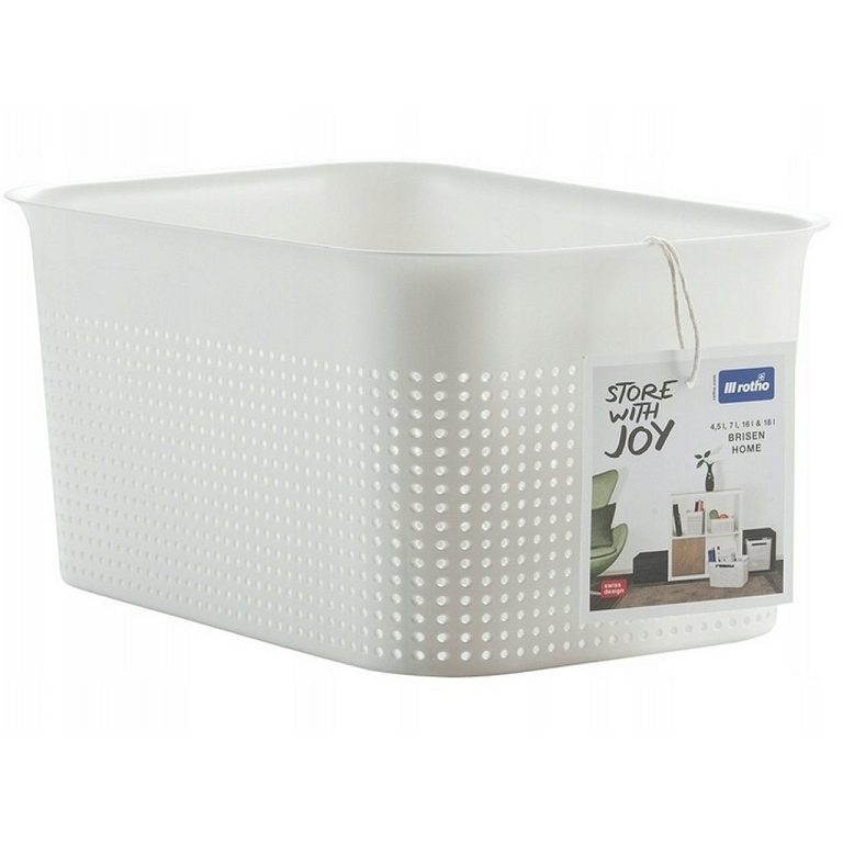 Rotho BRISEN Opbergmand 26.2x18x13 cm 4.5L Wit | Kopen bij Flickmyhouse