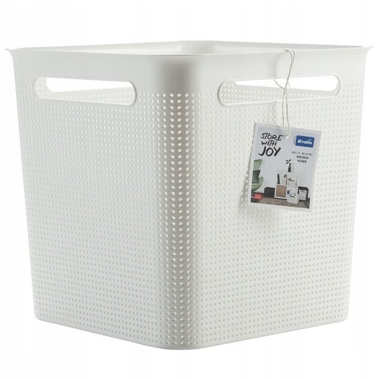 Rotho BRISEN Opbergmand 29.1x29.1x28.1 cm 18L Wit | Kopen bij Flickmyhouse