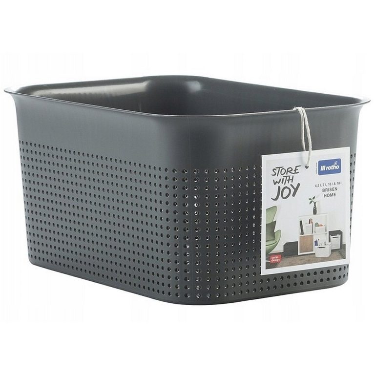 Rotho BRISEN Opbergmand 26.2x18x13 cm 4.5L Antraciet | Kopen bij Flickmyhouse