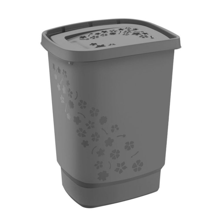 Rotho Flowers Wasverzamelaar 44.7x34.7x60.5 55L Antraciet | Kopen bij Flickmyhouse