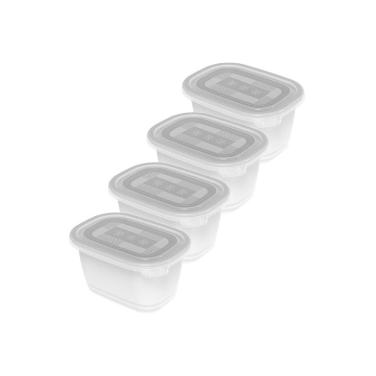 Rotho Freeze Diepvriesdozen 4x0.75L Transparant/Wit | Kopen bij Flickmyhouse