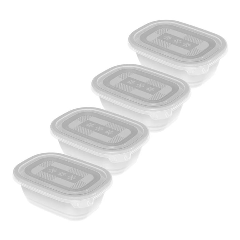Rotho Freeze Diepvriesdozen 4x0.5L Transparant/Wit | Kopen bij Flickmyhouse