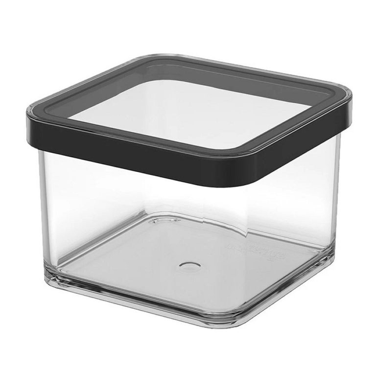 Rotho LOFT Bewaardoos 10x10x7.2 cm 0.5L Zwart/Transparant | Kopen bij Flickmyhouse