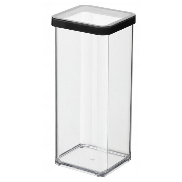 Rotho LOFT Bewaardoos 10x10x21 cm 1.5L Zwart/Transparant | Kopen bij Flickmyhouse