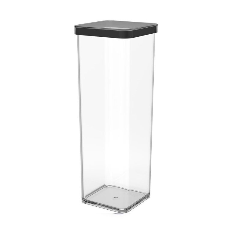 Rotho LOFT Bewaardoos 10x10x28.5 cm 2L Zwart/Transparant | Kopen bij Flickmyhouse