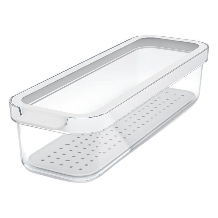 Rotho CAUMA Koelkastorganizer 27x9.2x6.2 cm 1.15L Wit/Transparant | Kopen bij Flickmyhouse