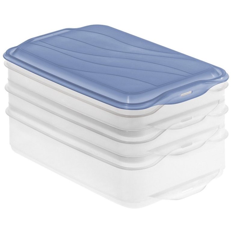 Rotho RONDO Vleeswarendoos 2x0.75L 1x1.35L Horizon Blauw/Transparant | Kopen bij Flickmyhouse