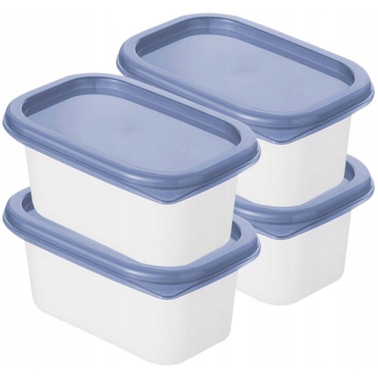 Rotho Domino Diepvriesdozen 4x0.2L Horizon Blauw/Wit | Kopen bij Flickmyhouse