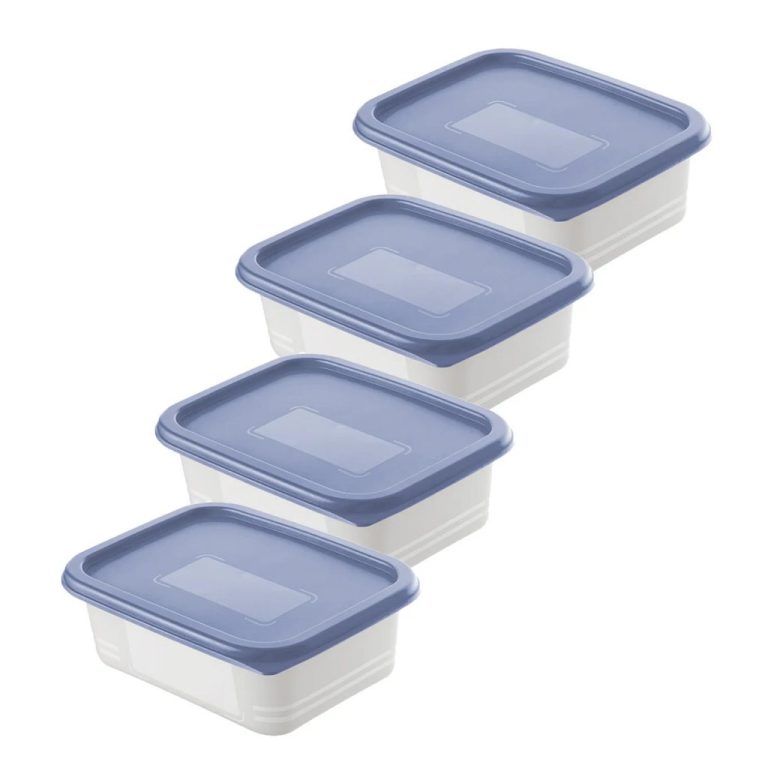 Rotho Domino Diepvriesdozen Etiket Decor 4x0.5L Horizon Blauw/Wit | Kopen bij Flickmyhouse