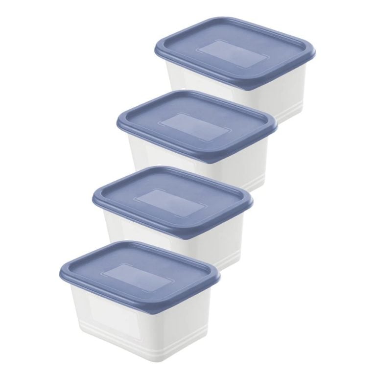 Rotho Domino Diepvriesdozen Etiket Decor 4x0.75L Horizon Blauw/Wit | Kopen bij Flickmyhouse